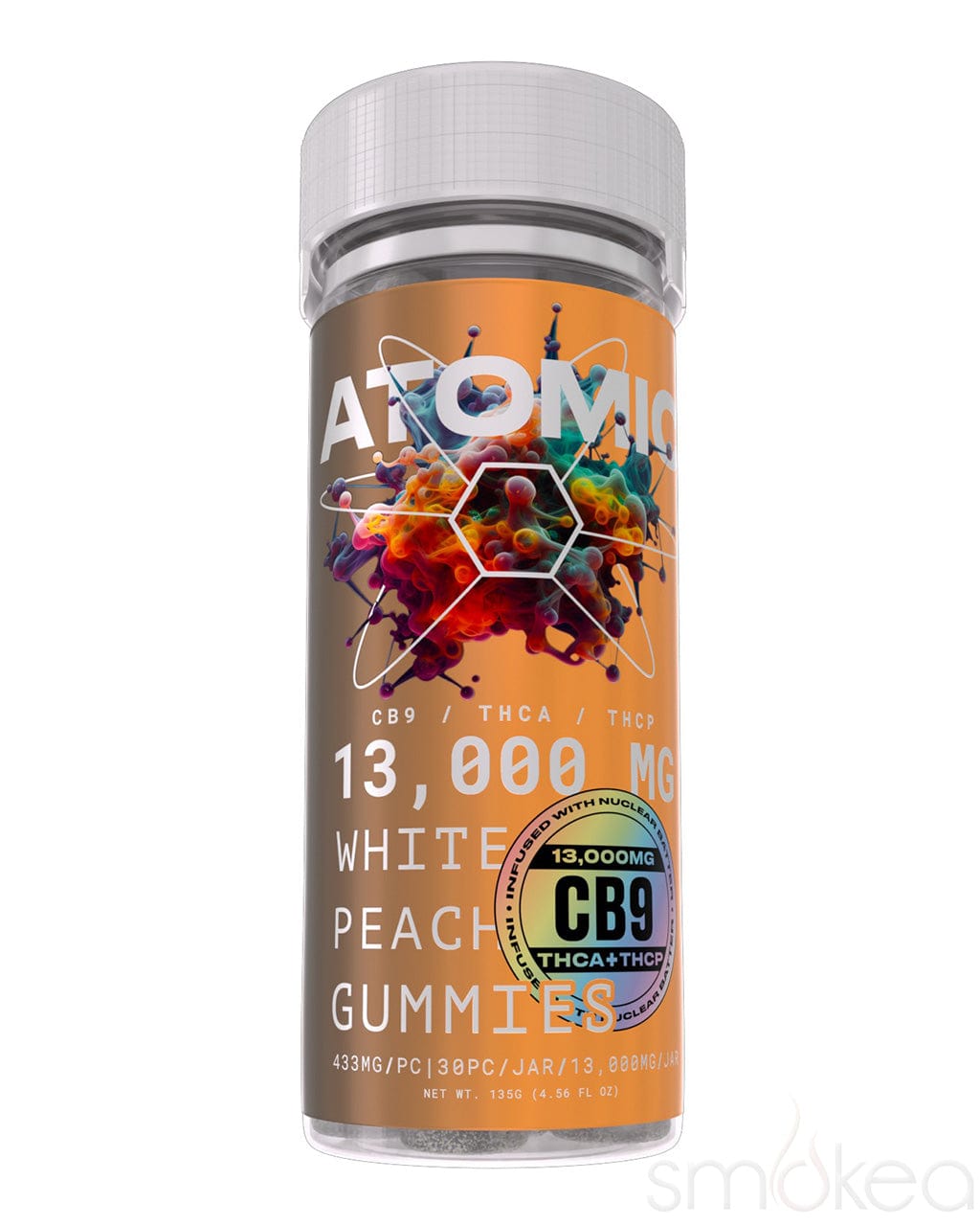 Atomic Delta 13,000mg Atomic Bomb Gummies - White Peach