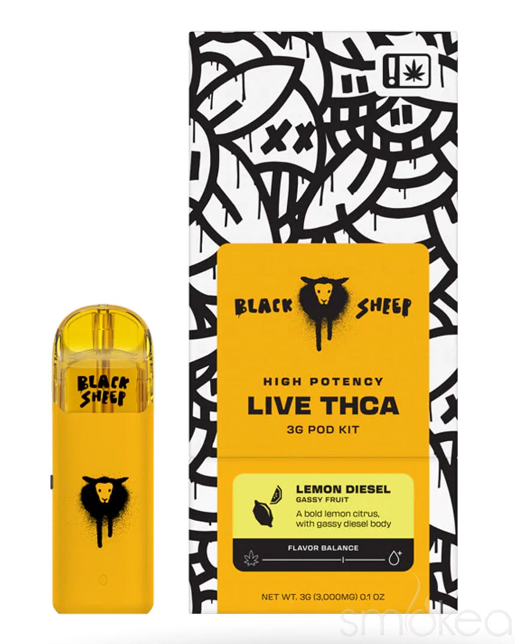 Black Sheep THCA Quad Blend Pod Kit - Lemon Diesel