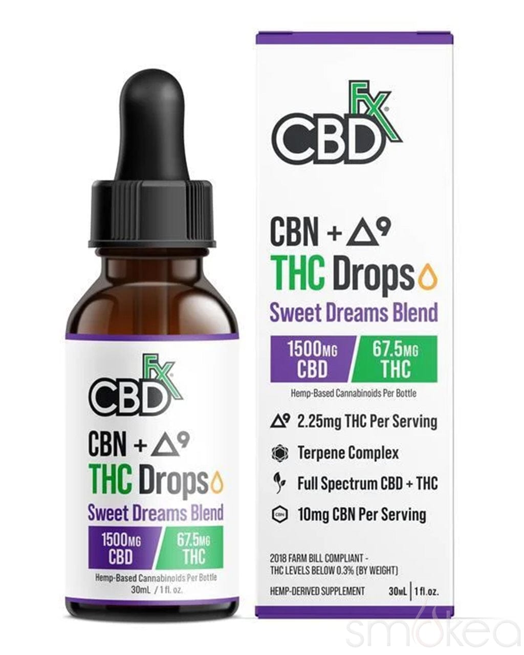 CBDfx CBD + THC Sweet Dreams Tincture 1500mg