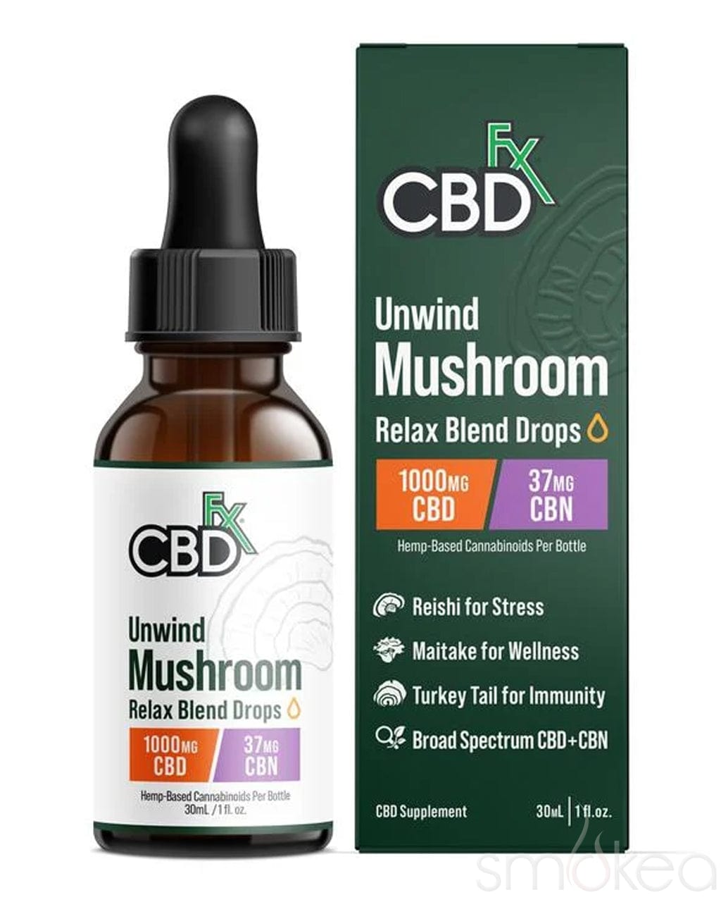 CBDfx Unwind Mushroom Relax Blend Tincture