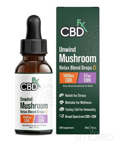 CBDfx Unwind Mushroom Relax Blend Tincture