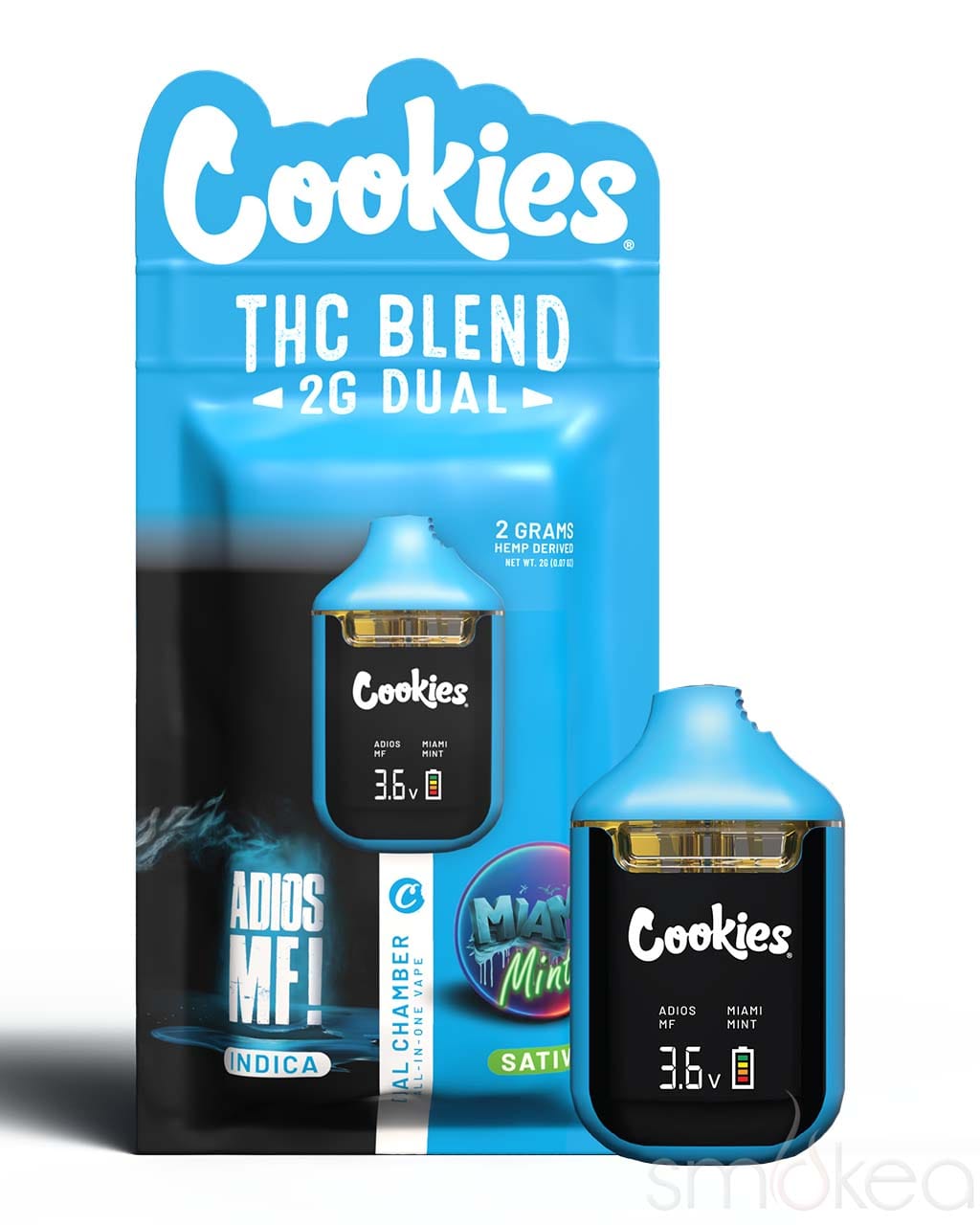 Cookies 2g THC Blend Dual Chamber Vape - Adios MF x Miami Mint