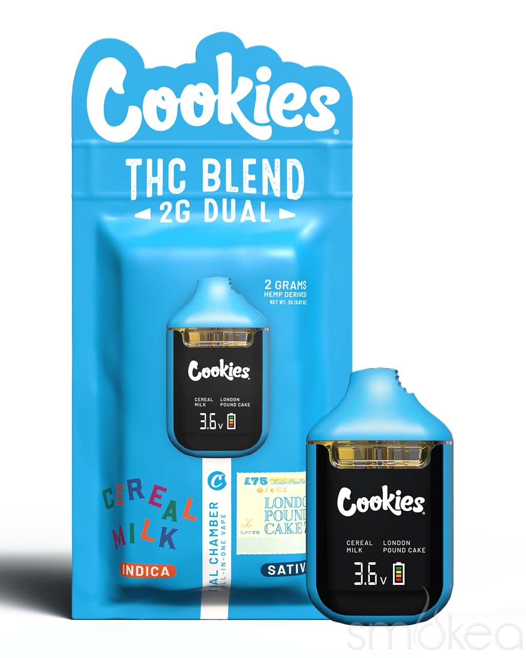 Cookies 2g THC Blend Dual Chamber Vape - Cereal Milk x London Pound Cake