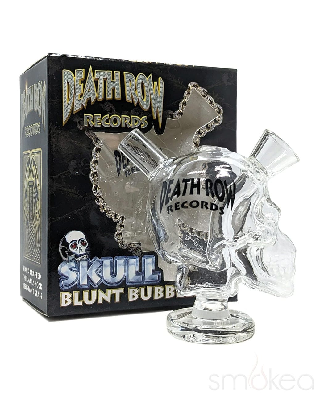Death Row Records Skull Blunt Bubbler Clear
