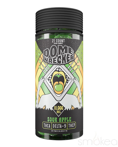 Dome Wrecker 11000mg Delta 9 + THCA Gummies - Sour Apple
