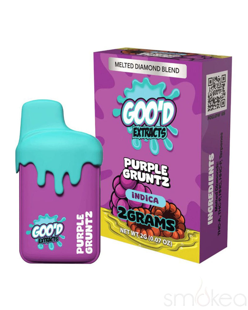 purple blue diamond vape review Goo'd 2g Drip THCA Melted Diamonds Blend Vape