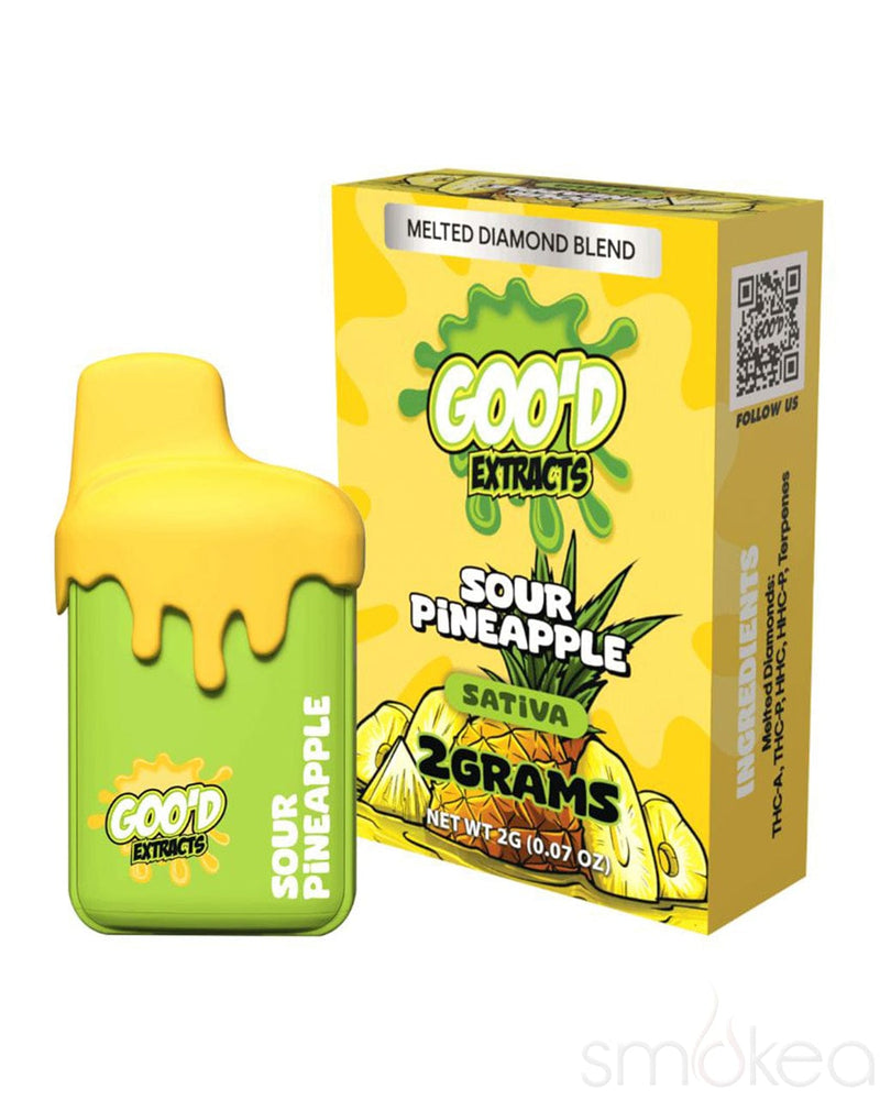 Goo'd 2g Drip THCA Melted Diamonds Blend Vape - Sour Pineapple Goo'd 2g Drip THCA Melted Diamonds Blend Vape - Sour Pineapple