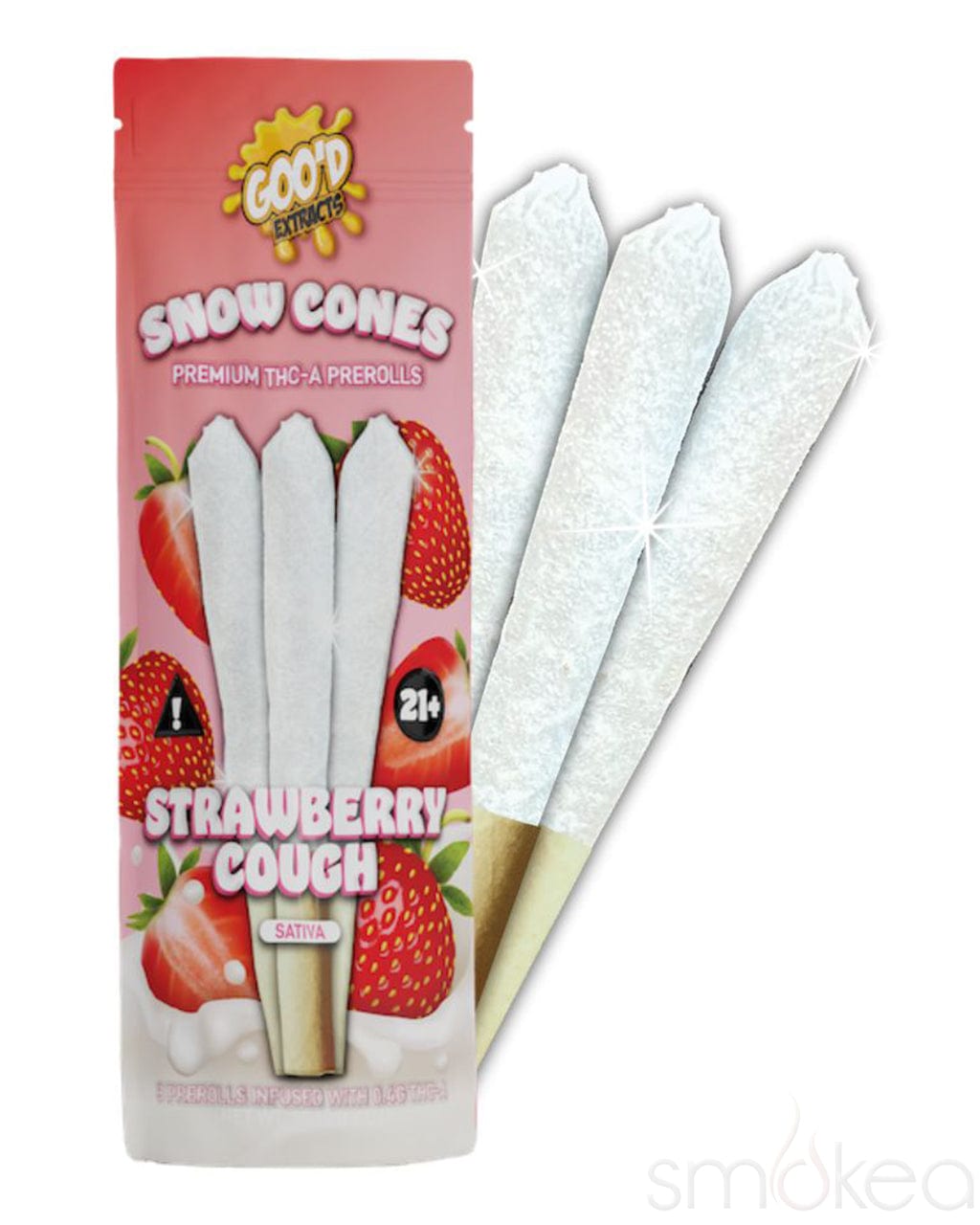 Goo'd THCA Snow Cones Pre-Rolls - Strawberry Cough