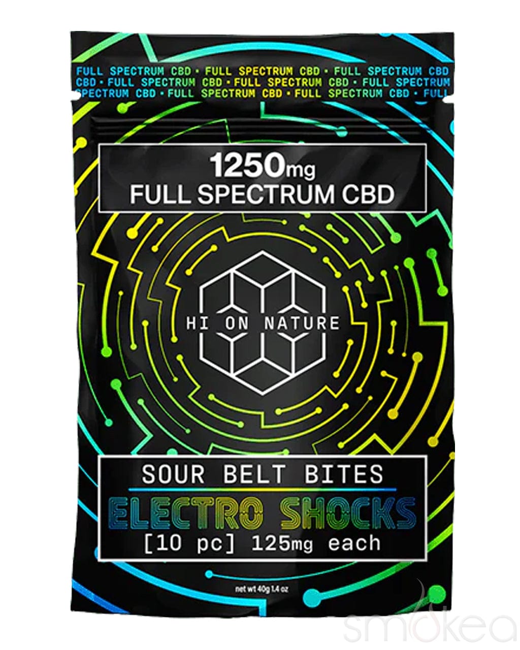 Hi On Nature 1250mg CBD Electro Shocks Sour Belts