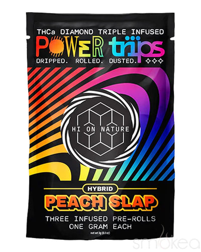 Hi On Nature THCA Diamond Power Trips Pre-Rolls - Peach Slap
