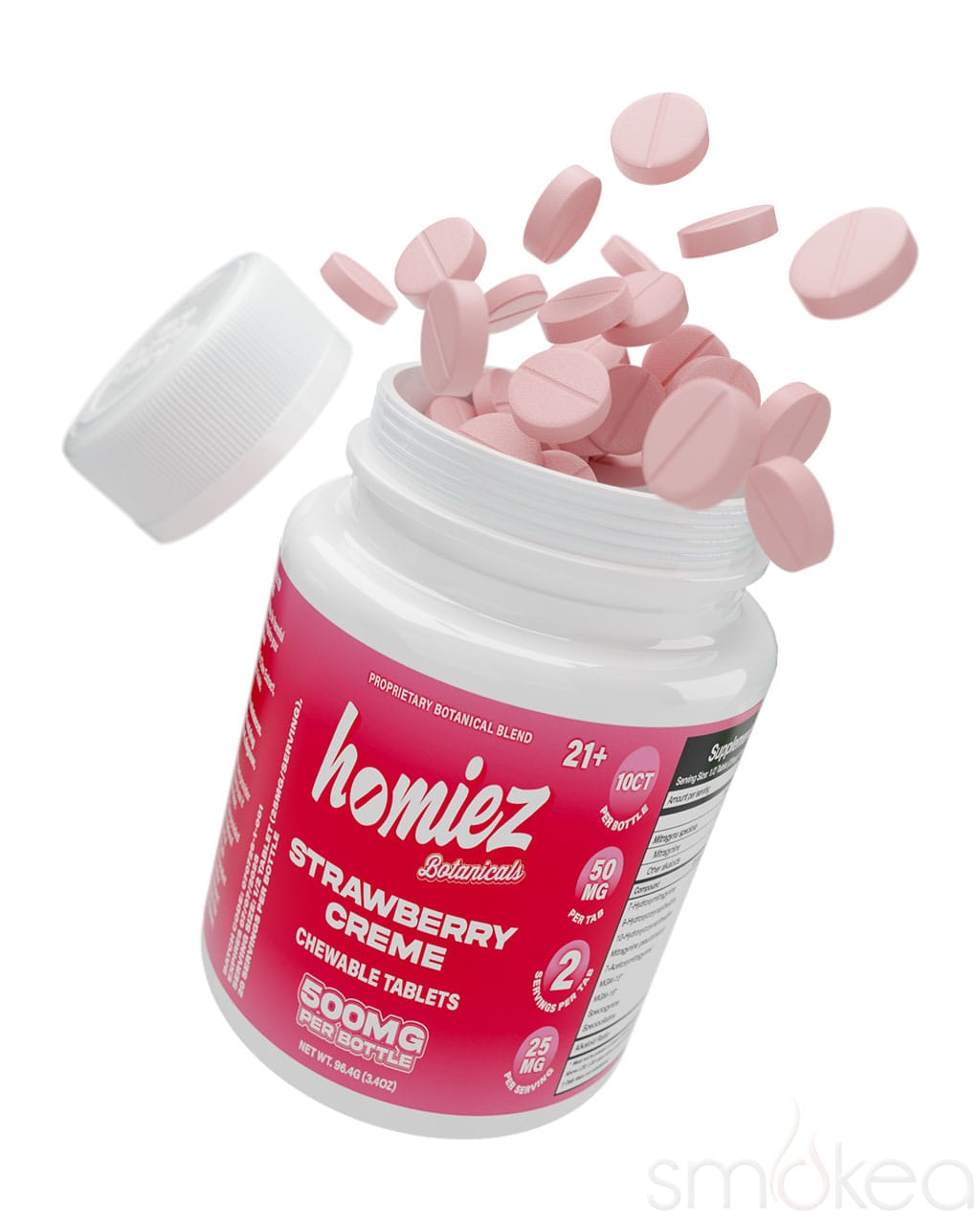 Homiez Botanicals Cat's Claw Tablets - Strawberry Creme 10 Pack
