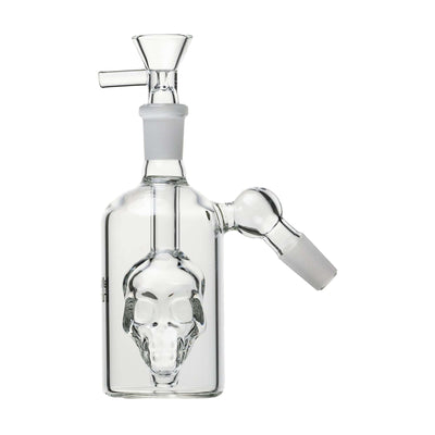 Human Grade 14mm Skull Ash Catcher Clear / 45 deg (14mm)