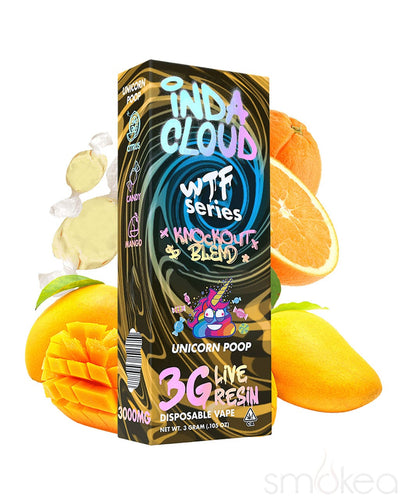 Indacloud 3g WTF Series Knockout Blend Vape - Unicorn Poop