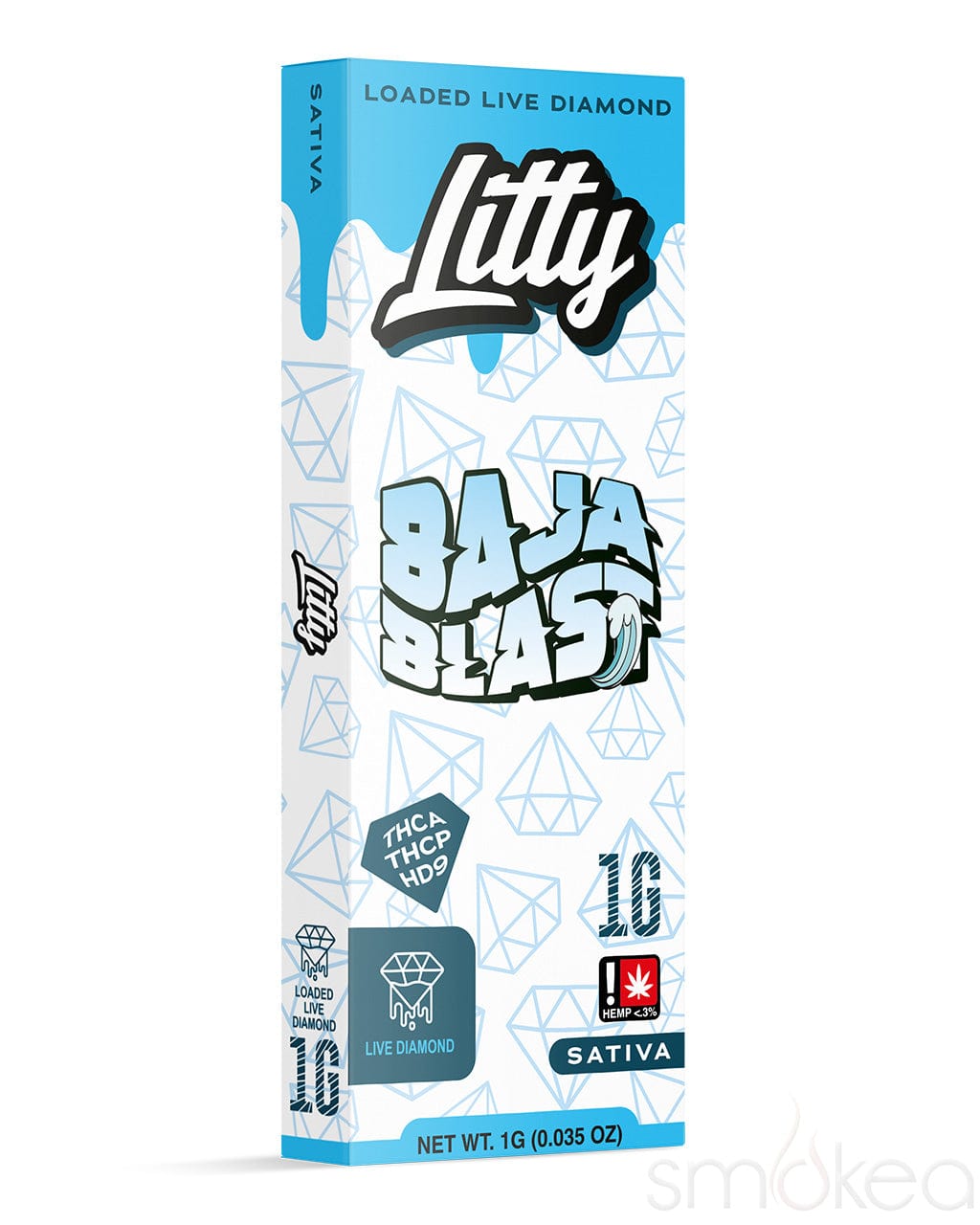 Litty 1g THCA Loaded Live Diamonds Vape - Baja Blast