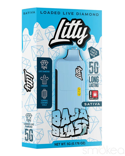 Litty 5g THCA Loaded Live Diamonds Vape - Baja Blast