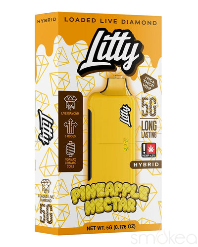 Litty 5g THCA Loaded Live Diamonds Vape - Pineapple Nectar