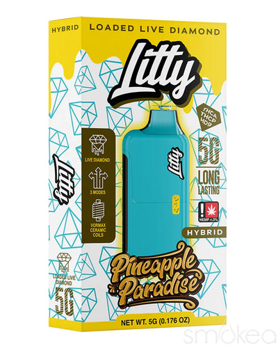 Litty 5g THCA Loaded Live Diamonds Vape - Pineapple Paradise