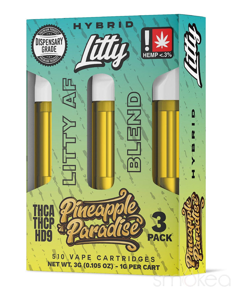 Litty AF Blend Vape Cartridges - Pineapple Paradise (3-Pack) Litty AF Blend Vape Cartridges - Pineapple Paradise (3-Pack)