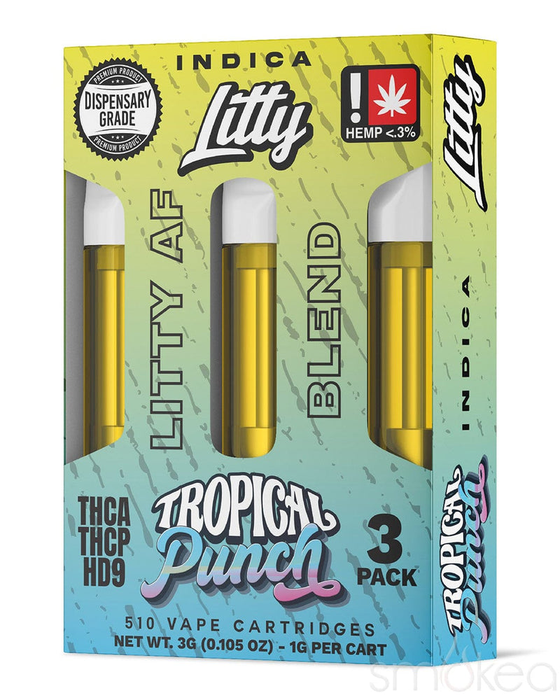 Litty AF Blend Vape Cartridges - Tropical Punch (3-Pack) Litty AF Blend Vape Cartridges - Tropical Punch (3-Pack)