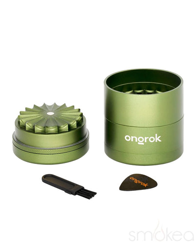 ONGROK Flower Petal Toothless Aluminum Storage Grinder 63mm (2.5") / Green