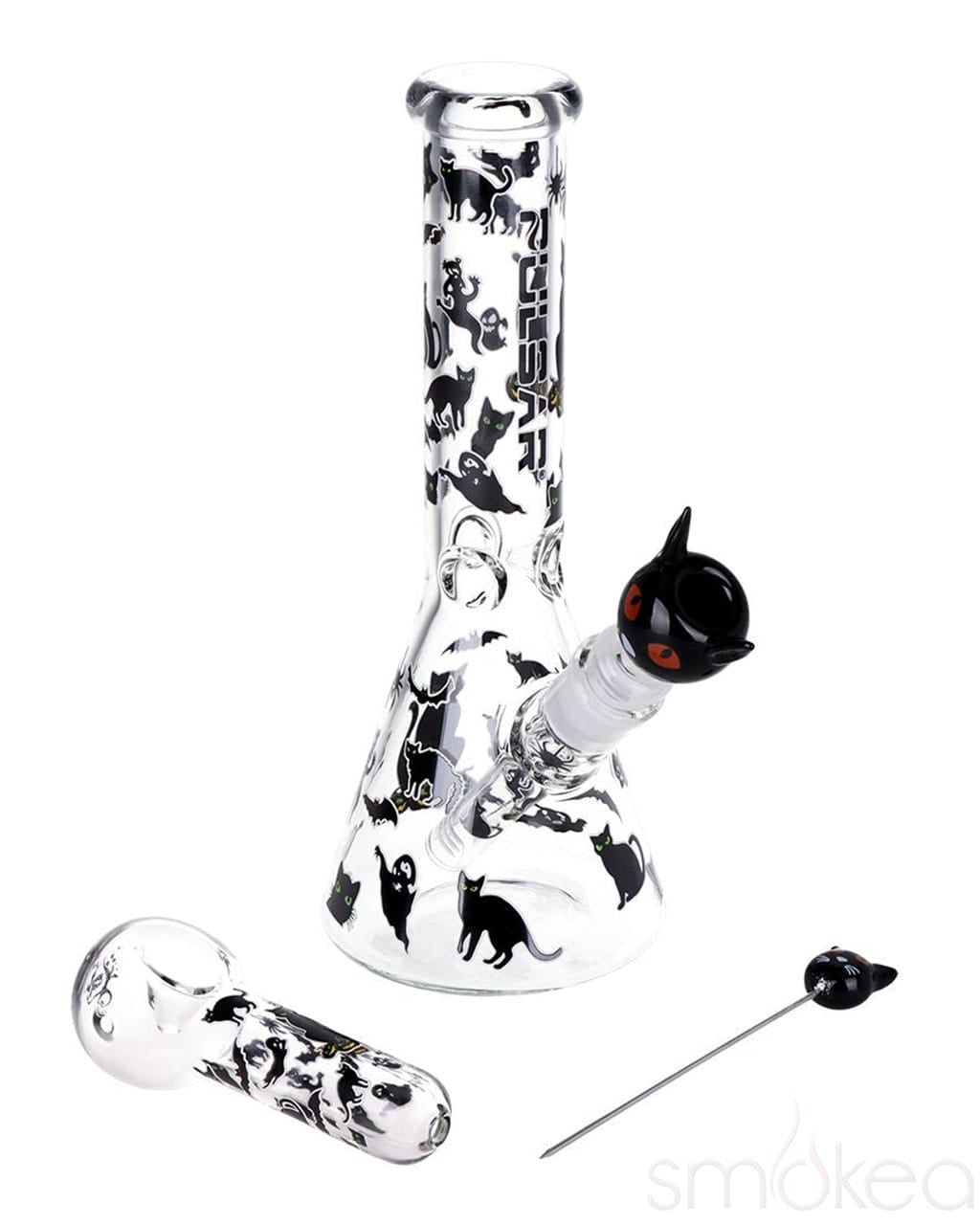 Pulsar Black Cat Beaker Bong Set