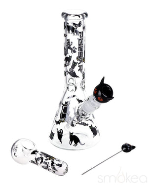 Pulsar Black Cat Beaker Bong Set