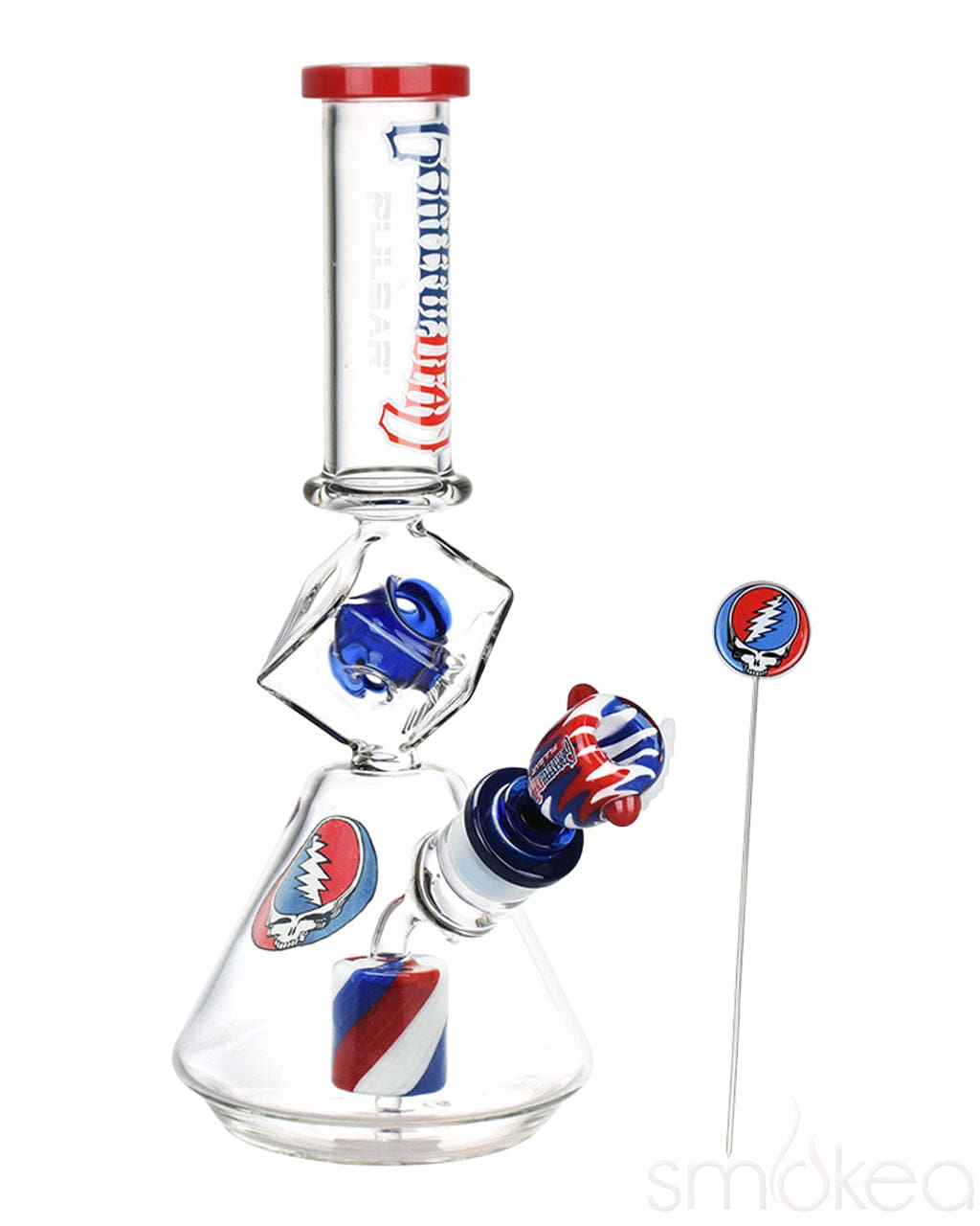 Pulsar x Grateful Dead Inception Cube Beaker Glass Bong