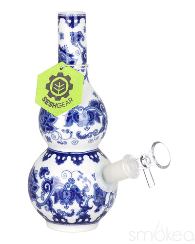 SeshGear Chinese Double Bubble Vase Ceramic Bong