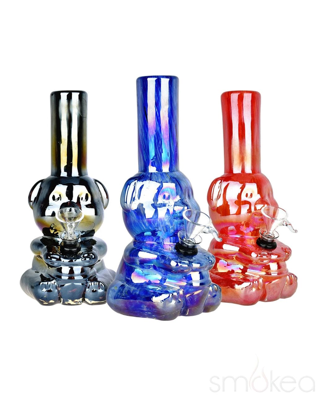 SMOKEA "Bear-y Shiny" Electroplated Soft Glass Bong