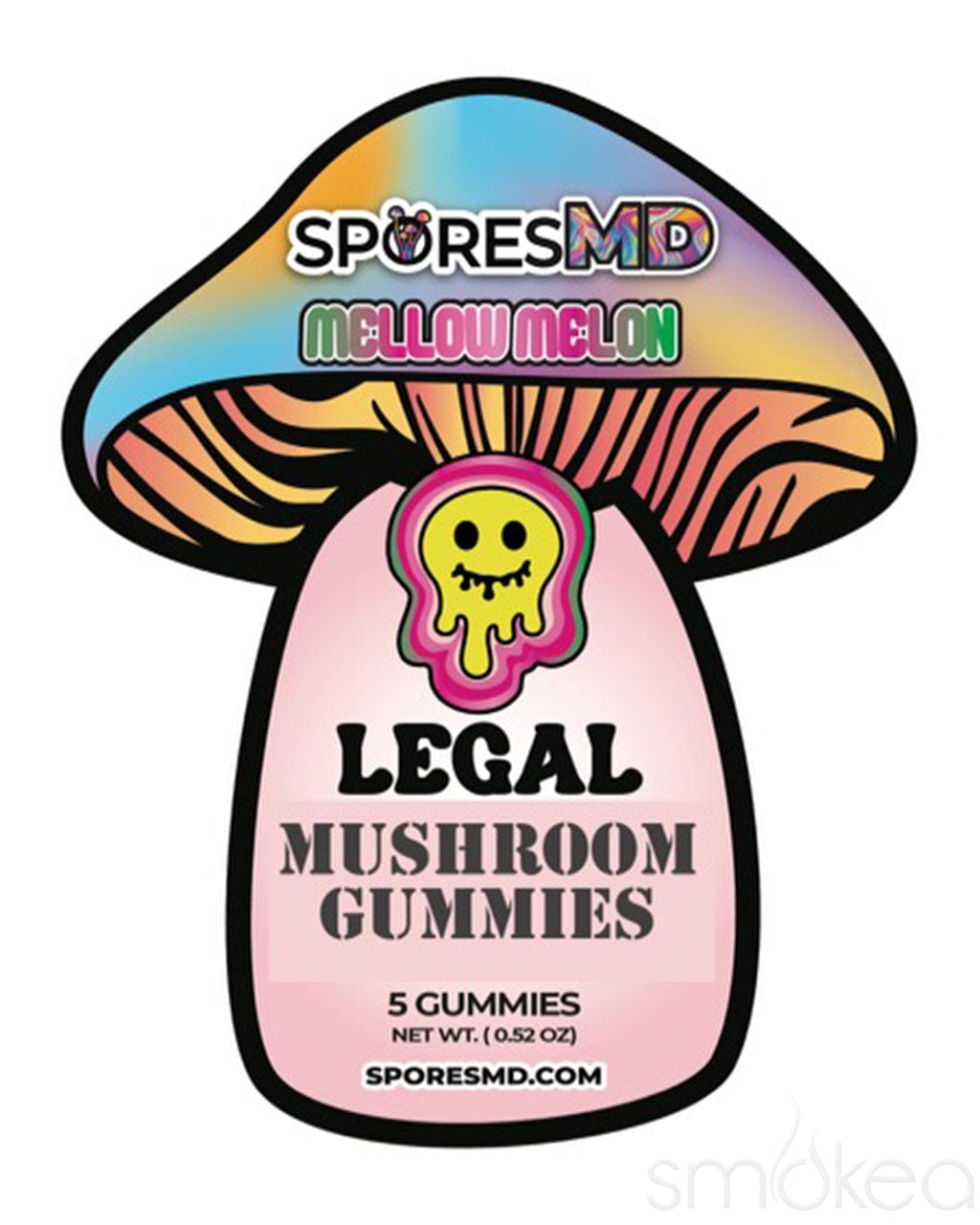 Spores MD Infused Mushroom Gummies - Mellow Melon (5-Pack)