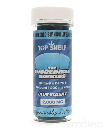Top Shelf Hemp 2000mg Delta 8 x Delta 9 Incredible Edibles - Blue Slushy