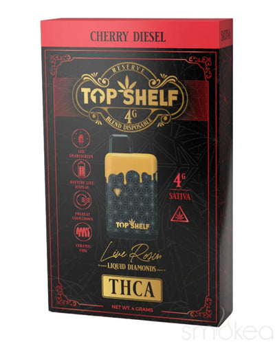 Top Shelf Hemp 4g THCA Live Resin Vape - Cherry Diesel