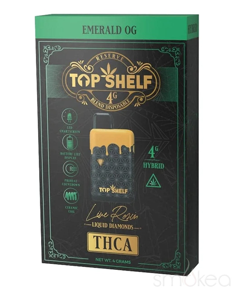 Top Shelf Hemp 4g THCA Live Resin Vape - Emerald OG Top Shelf Hemp 4g THCA Live Resin Vape - Emerald OG