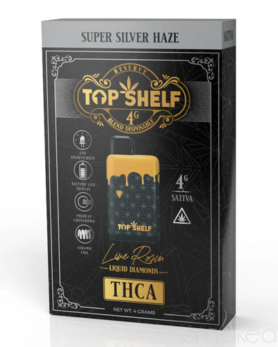 Top Shelf Hemp 4g THCA Live Resin Vape - Super Silver Haze