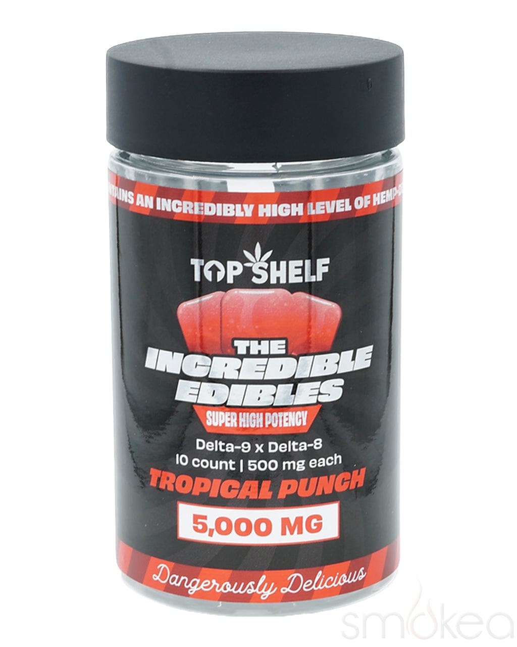 Top Shelf Hemp 5000mg Delta 8 x Delta 9 Incredible Edibles - Tropical Punch
