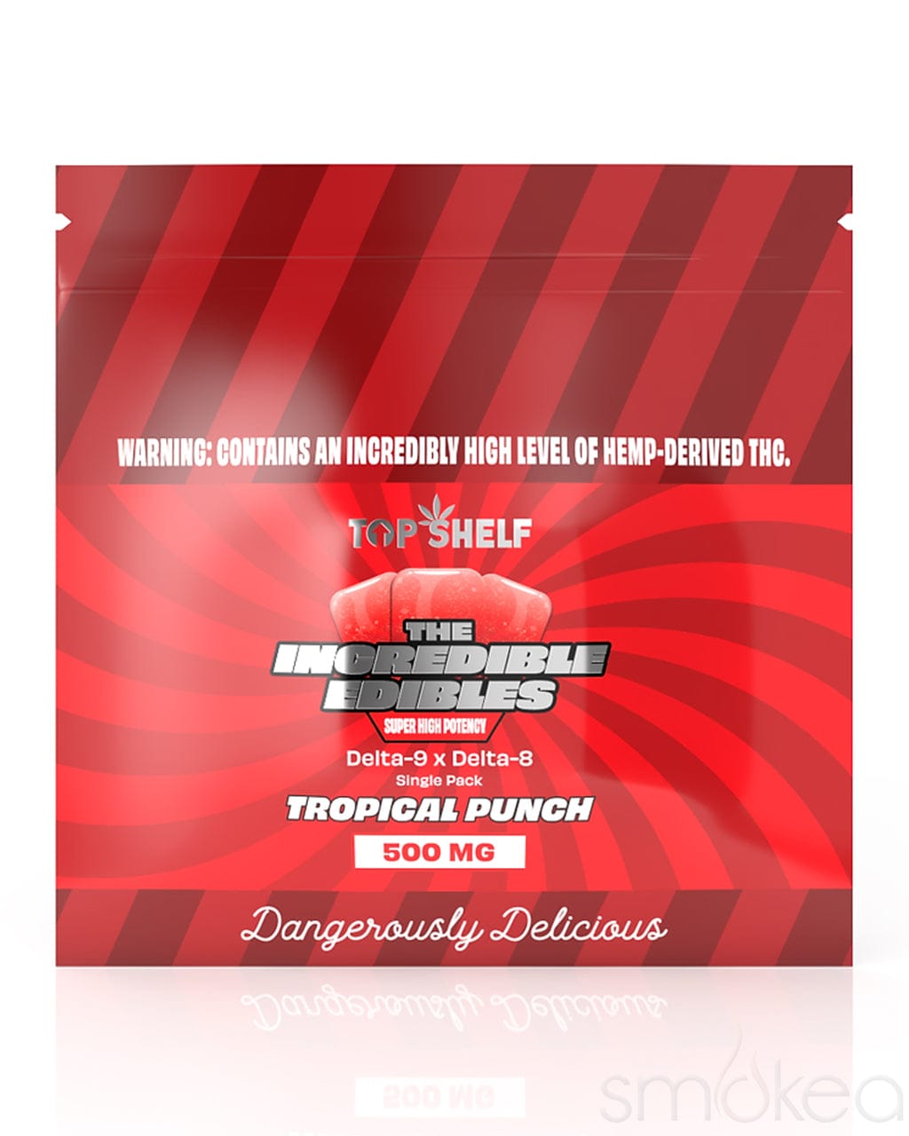 Top Shelf Hemp 500mg Delta 8 x Delta 9 Incredible Edibles - Tropical Punch