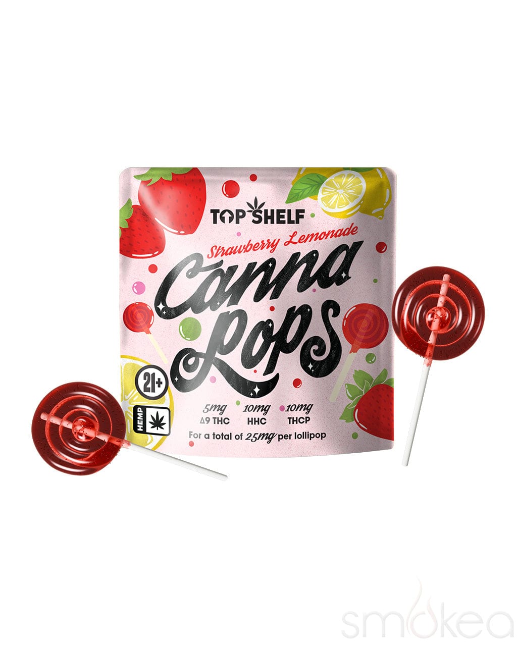 Top Shelf Hemp Canna Pops - Strawberry Lemonade
