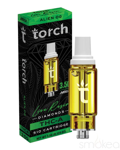 Torch 3.5g THCA Live Resin Diamonds Cartridge - Alien OG