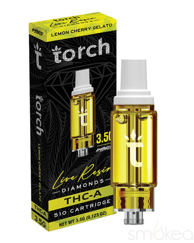 Torch 3.5g THCA Live Resin Diamonds Cartridge - Lemon Cherry Gelato