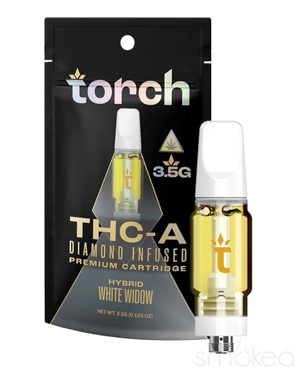Torch 3.5g THCA T5 Diamond Infused Cartridge - White Widow