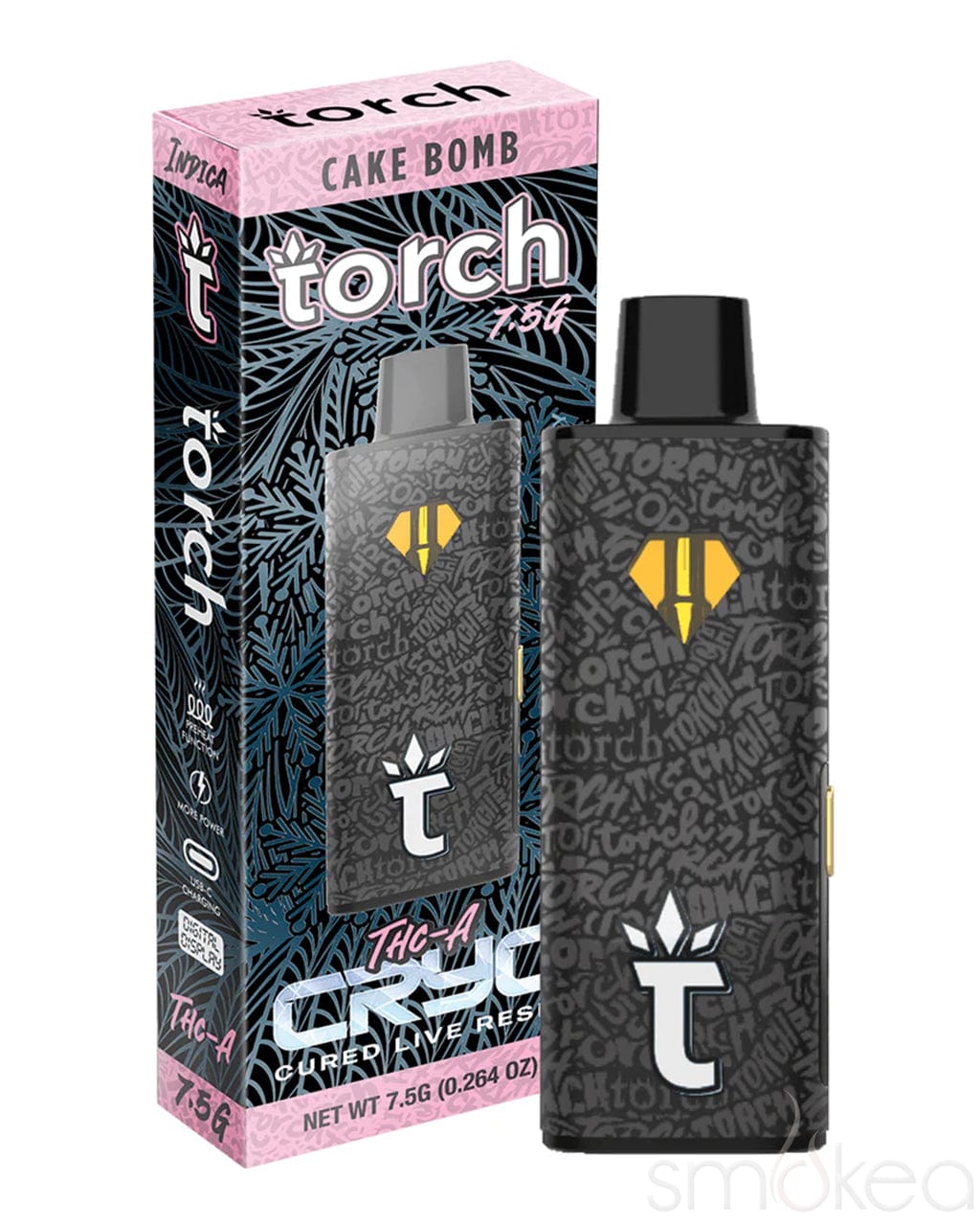 Torch 7.5g Cryo THCA Cured Live Resin Vape - Cake Bomb