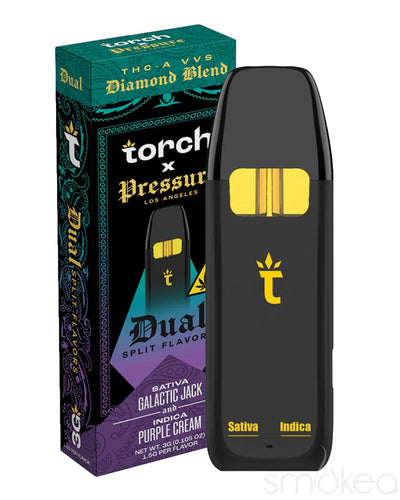 Torch x Pressure Dual THCA Diamond Blend Vape - Galactic Jack x Purple Cream