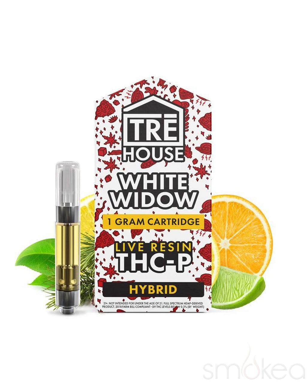 TRĒ House 1g Live Resin THCP Cartridge - White Widow