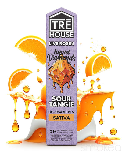TRĒ House 2g Live Rosin Liquid Diamonds Vape - Sour Tangie