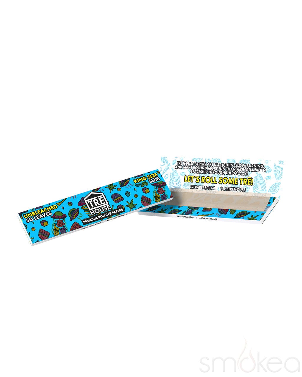 TRĒ House King Size Slim Premium Unbleached Rolling Papers