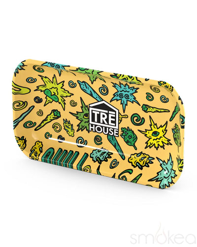 TRĒ House Large Metal Rolling Tray Yellow