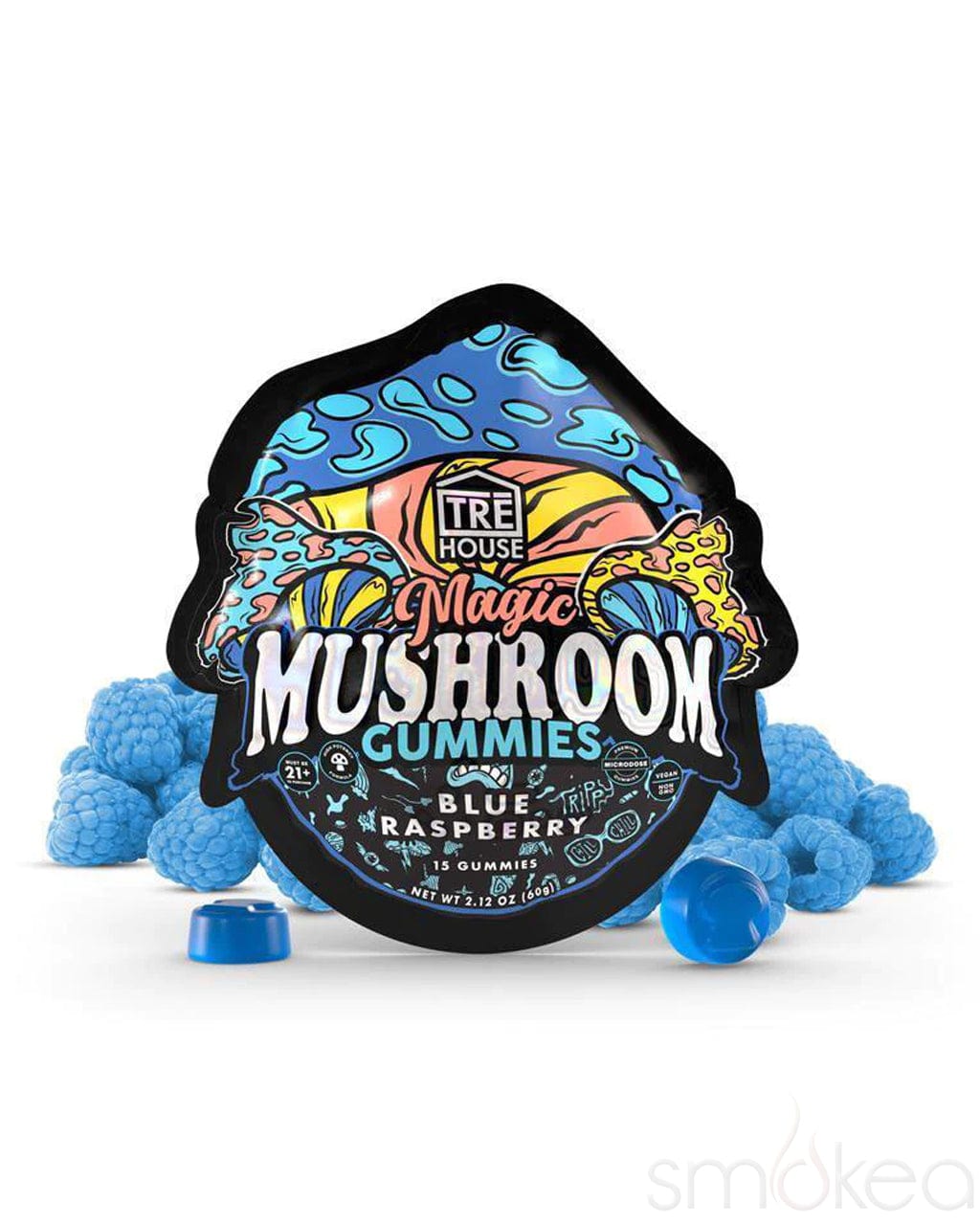 TRĒ House Magic Mushroom Gummies - Blue Raspberry (15-Pack)