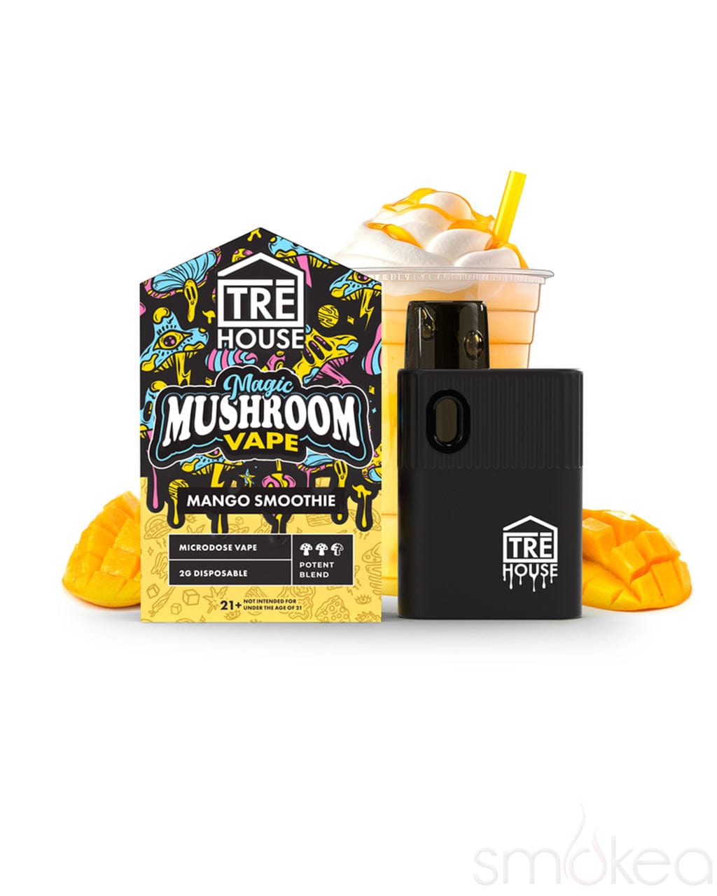 TRĒ House Magic Mushroom Vape Pen - Mango Smoothie