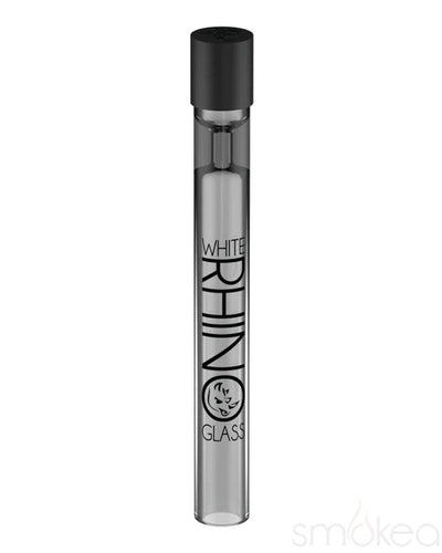 White Rhino Smoke Black Glass Chillum