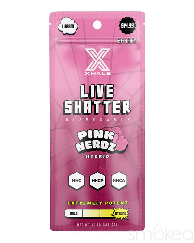 Xhale 1g HHC Live Shatter Vape - Pink Nerdz